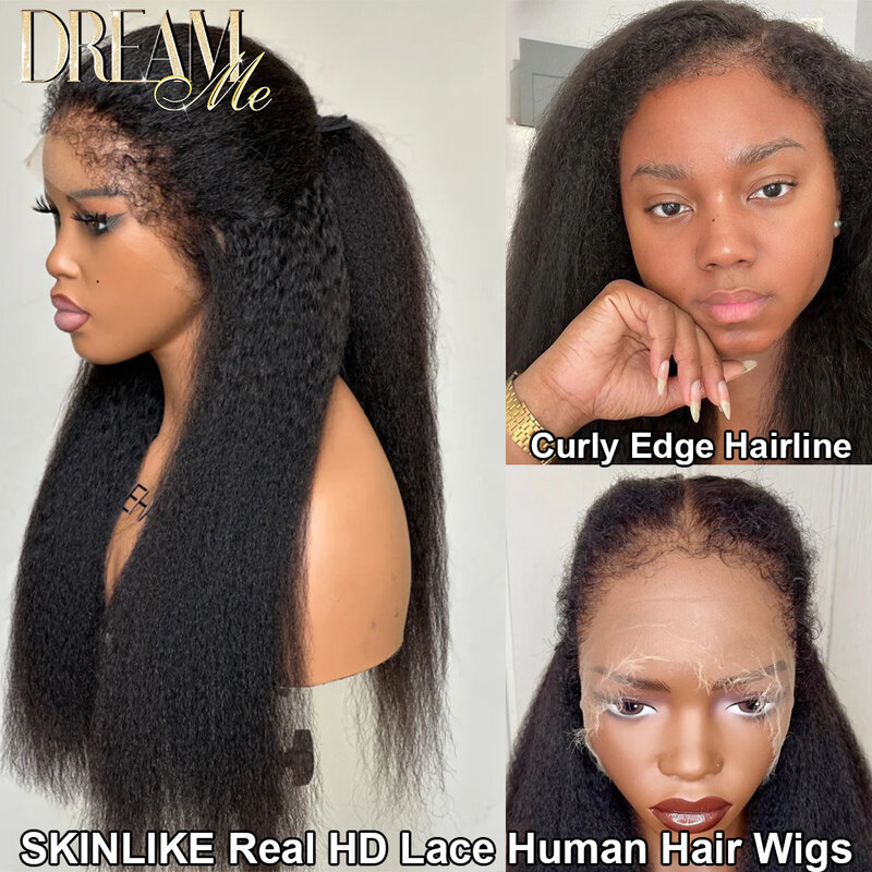 250% Density SKINLIKE 13X4 HD Lace Frontal Wigs Straight Brazilian Remy Melt Skin 4x4 HD Lace Closure Wig 13x6 HD Lace Front Wig