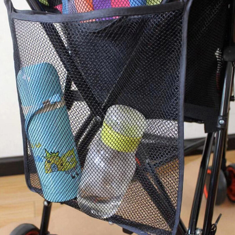 Carrinho de criança malha garrafa saco de armazenamento de fraldas alta qualidade novo prático guarda-chuva organizador pendurado acessórios