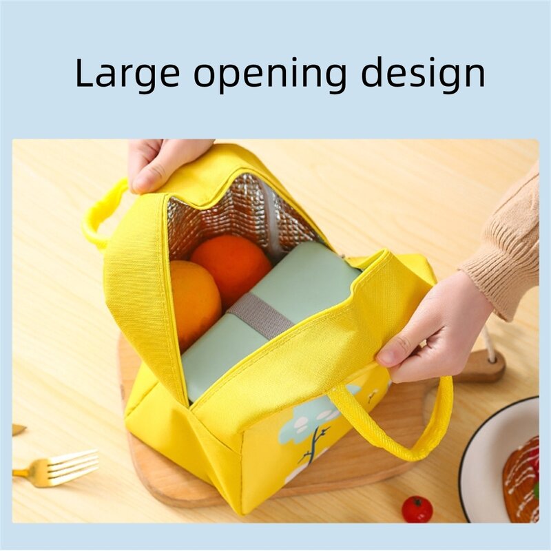 Cartoon Thermal Lunch Bag Portable Handbag Picnic Cooler Bag Travel Insulation Food Fresh Cool Bag Kids Breakfast Bento Tote Box