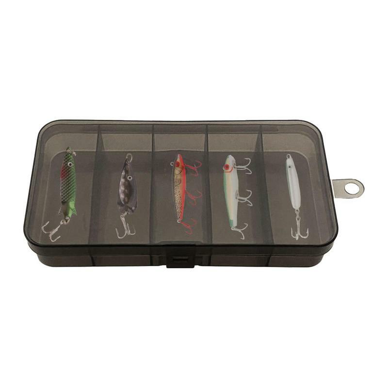 Kotak Aksesori alat pancing, kotak penyimpanan 5 kisi Luya untuk memancing, kotak peralatan memancing bersegel umpan dan kait