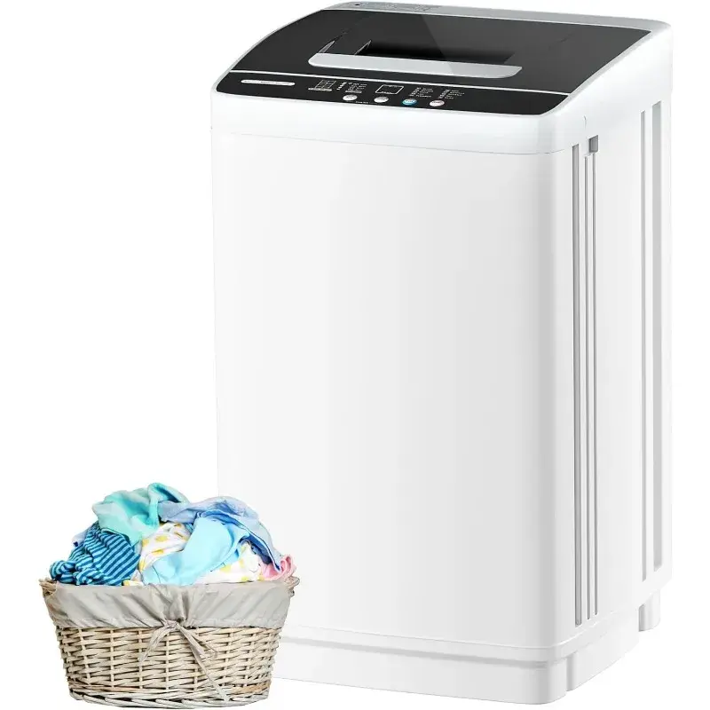 Haddockway mesin cuci portabel, Mesin cuci Laundry ringkas, hemat energi, 1.77Cu.ft atas Load Washer,10 Program 5 Leves air