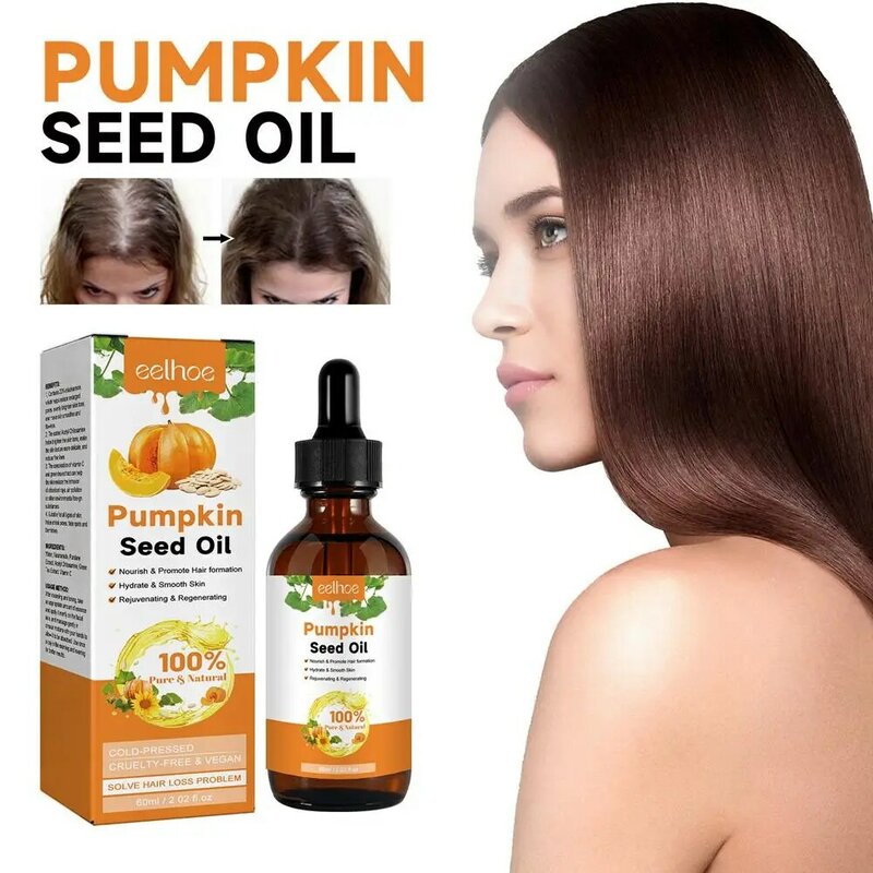 Масло из семян тыквы, эфирное масло, питательная эссенция для восстановления кожи головы, эссенция для выпадения волос, уход за волосами 60 мл