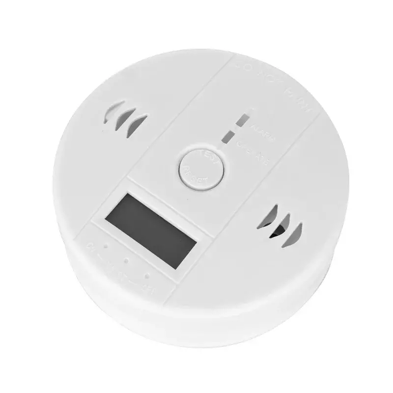 CUSAM-Detector de monóxido de carbono con pantalla LCD, sirena de 85dB, alarma de sitio, sonido independiente, Sensor de CO, alerta de advertencia de intoxicación
