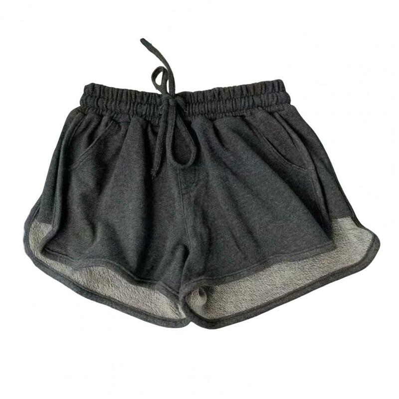 Elastische Taillen shorts Oberschenkel lange lose Shorts Stilvolle Damen-Sommers horts mit Kordel zug Taillen seite für Strand für lässig