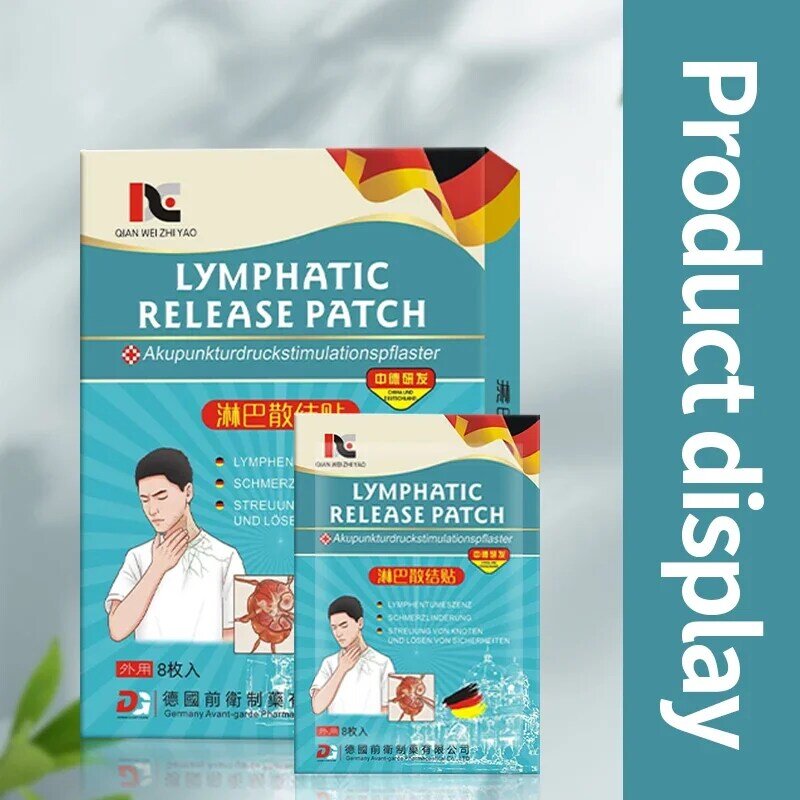 Patch Detox linfático, creme de drenagem linfática para axila, pescoço e mama, tratamento anti-edema, cuidados, fórmula Alemanha