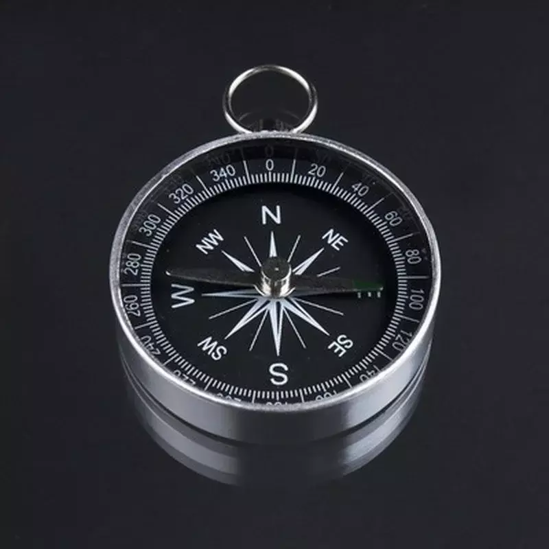 Kompas mendaki berkemah portabel, alat kompas bertahan hidup praktis pengaman perjalanan luar ruangan