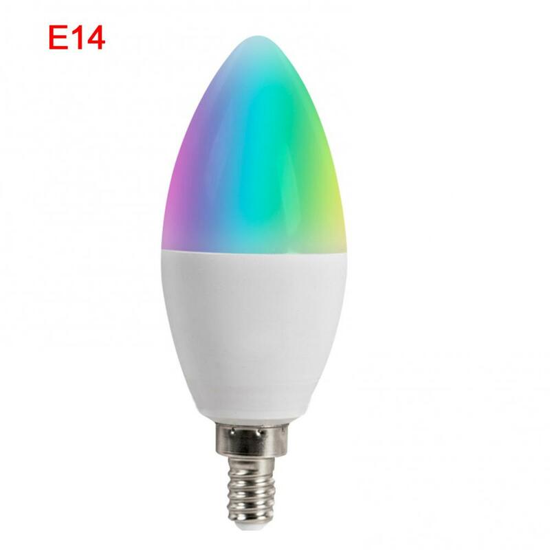 Tuya E12 E14อัจฉริยะ1 ~ 4ชิ้น, หลอดไฟ LED rgbcw 5W การควบคุมระยะไกลของ smartthings เข้ากันได้กับ Alexa