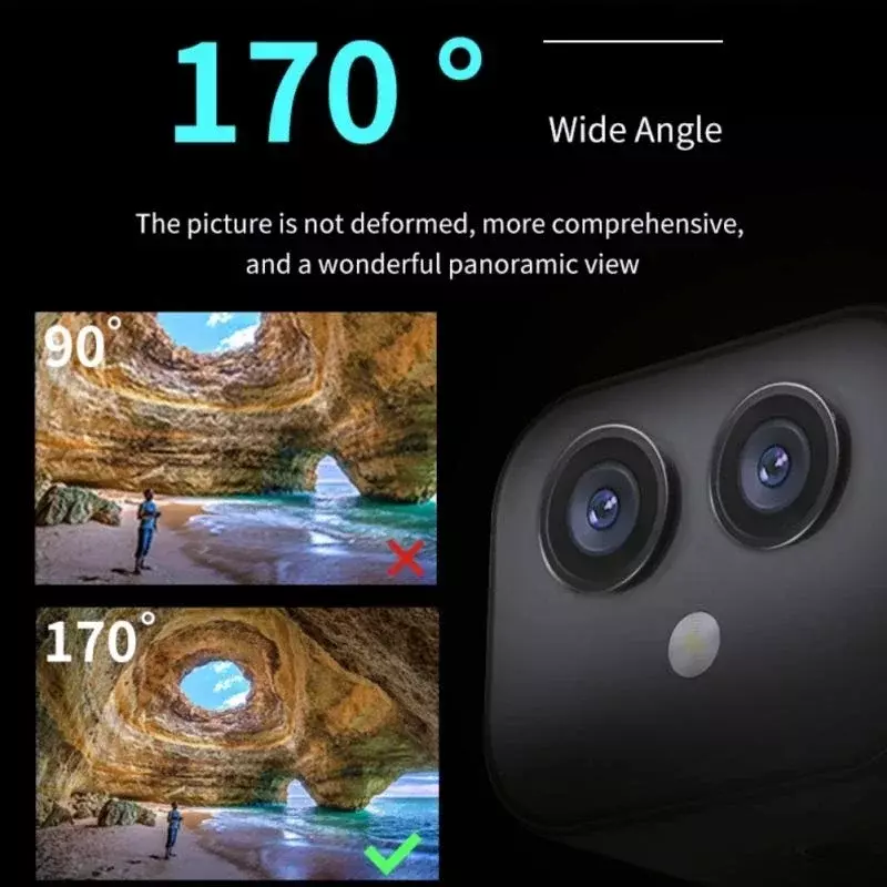 Monitor sportowy Wbudowana bateria Mini kamera IP WiFi HD 4K Bezprzewodowy nadzór bezpieczeństwa Micro Dual Cam Night Vision Inteligentny dom