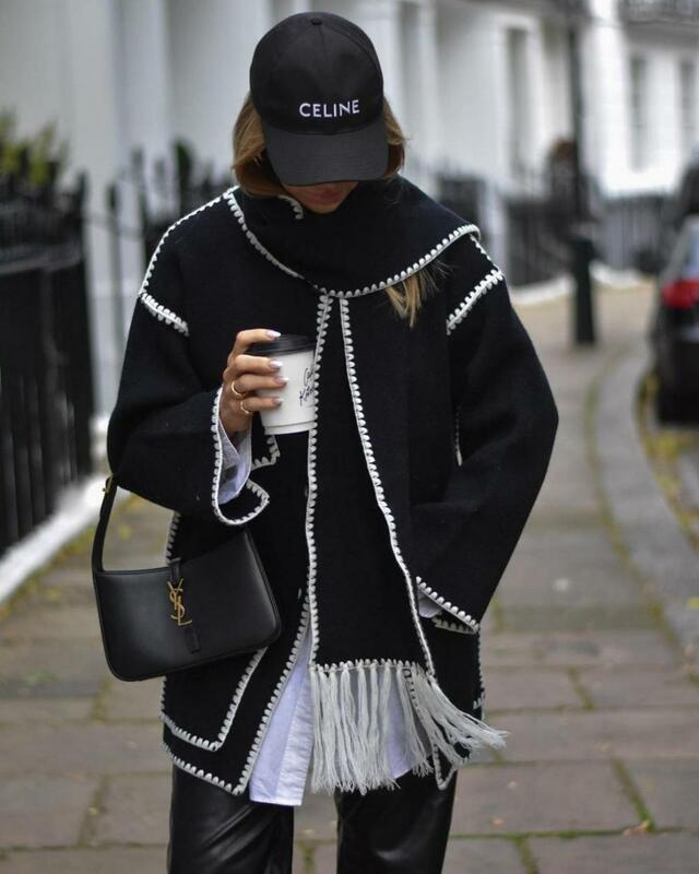 Abrigo holgado elegante con bufanda para mujer, chaqueta de manga larga con bolsillo y botonadura única, a la moda, primavera y otoño, 2024