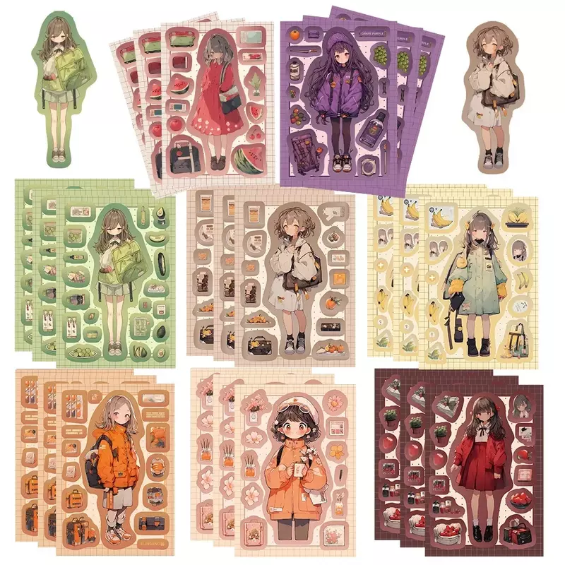 Adesivi puzzle giocattolo cartoon cute girl Guka stickers adesivi impermeabili artigianali fai da te
