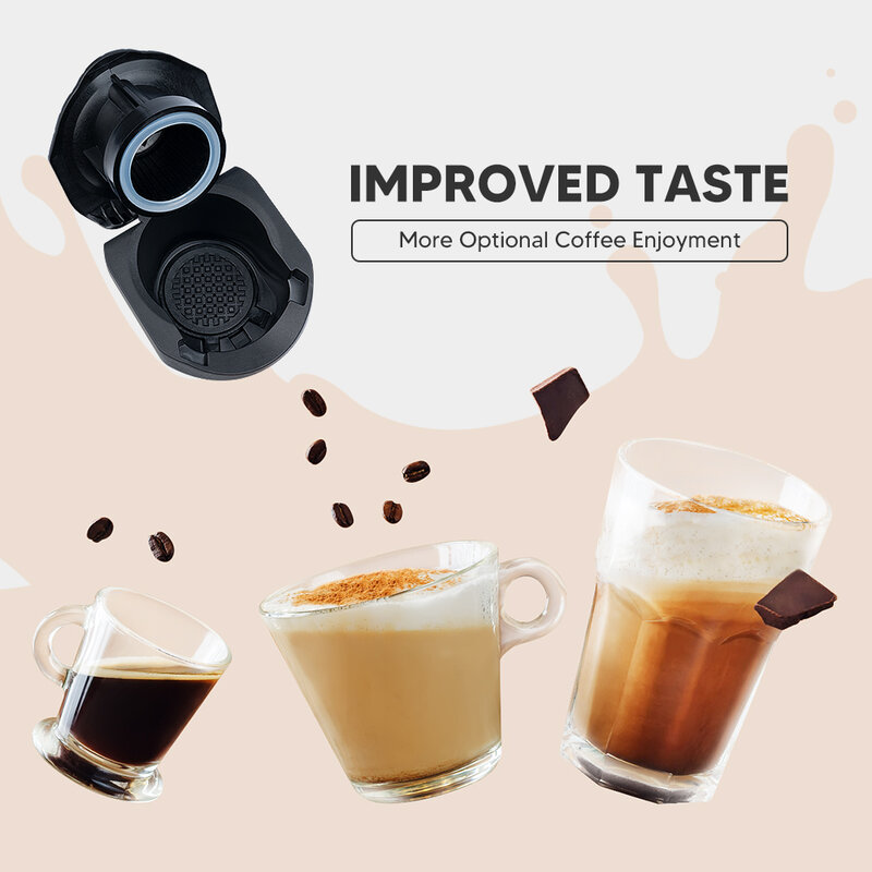 Dolce,gusto,Nesカフェ,genio,Plus,ネスプレッソ,コーヒーカプセル用の再利用可能なアダプター