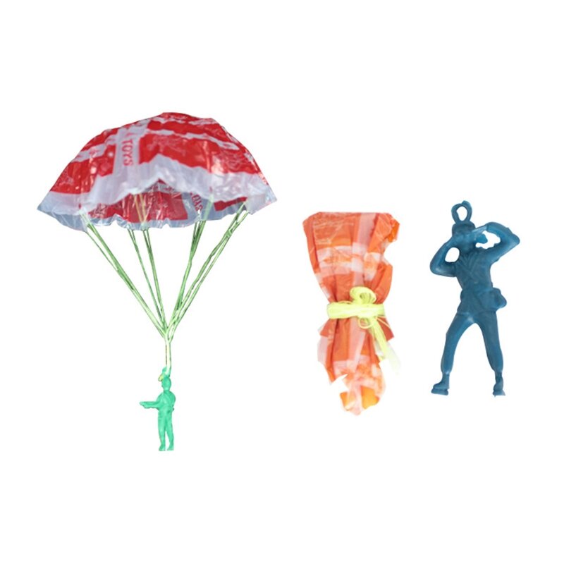 Juguete paracaídas para lanzar a mano, soldado, juguete portátil para hijos para patio trasero
