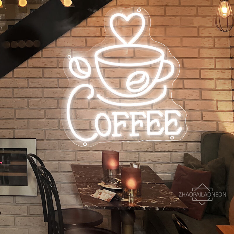 Kaffee führte Leucht reklamen Cafe Shop Restaurant Ruheraum Dekor Neonlichter führte USB Cafe Pantry Bar willkommen offene Dekoration Zeichen