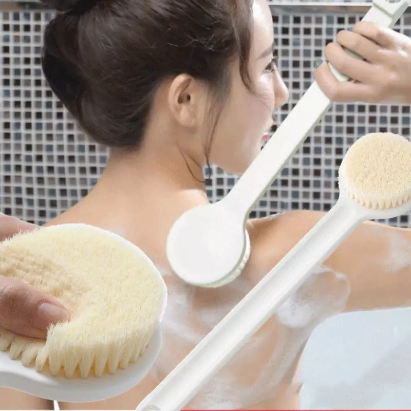 2023New Bath Brush Long Handle Exfoliating Scrub Skin Massager Exfoliation Bathroom Brush Back Body Bath Shower Cleaning Brushes