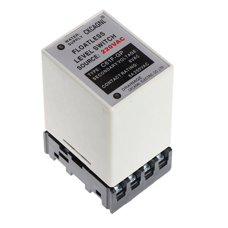 C61F-GP AC220V Przekaźnik poziomu Bezpływowy przełącznik poziomu Kontroler poziomu z podstawą