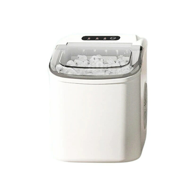 Máquina de hielo para uso comercial, minimáquina de hielo redonda automática para dormitorio pequeño de estudiantes, 15KG por día