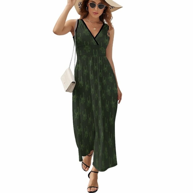 Женское летнее длинное платье без рукавов, железная летняя одежда, 2023