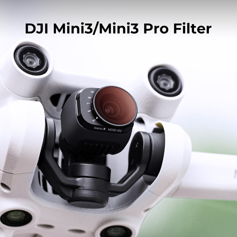 K & F Concept Filtre à ND32-ND512 variable pour DJI Drone Mini 3 Pro avec film vert anti-reflet avec 28 couches de revêtement de caractéristique