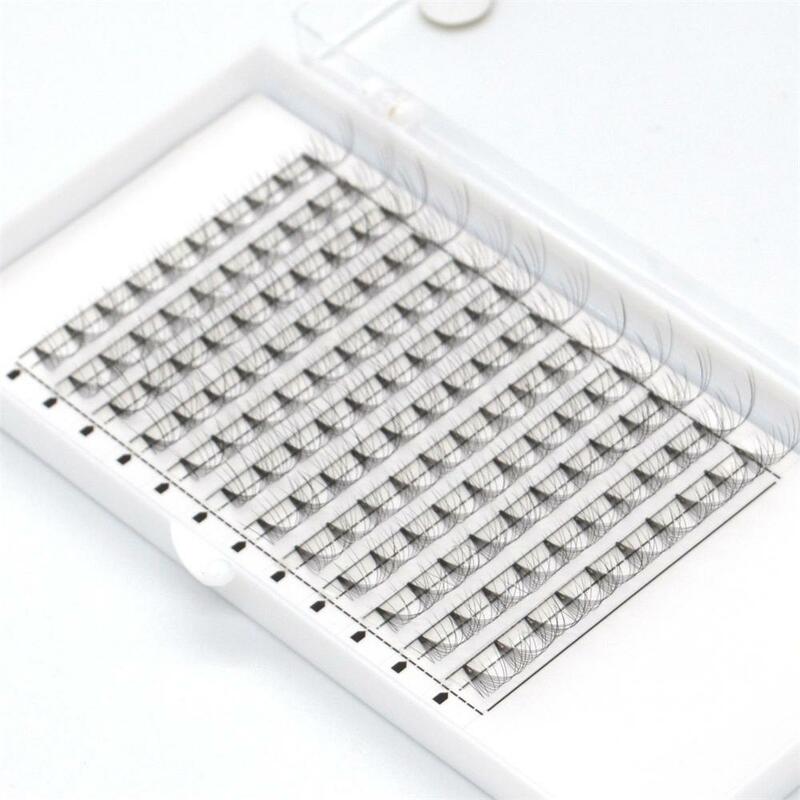 Premade Volume Fans Short Stem 10D 0.05mm Russian Volume Fan Eyelash Extension Mink Eyelash Extension Individual Lashes Supplies