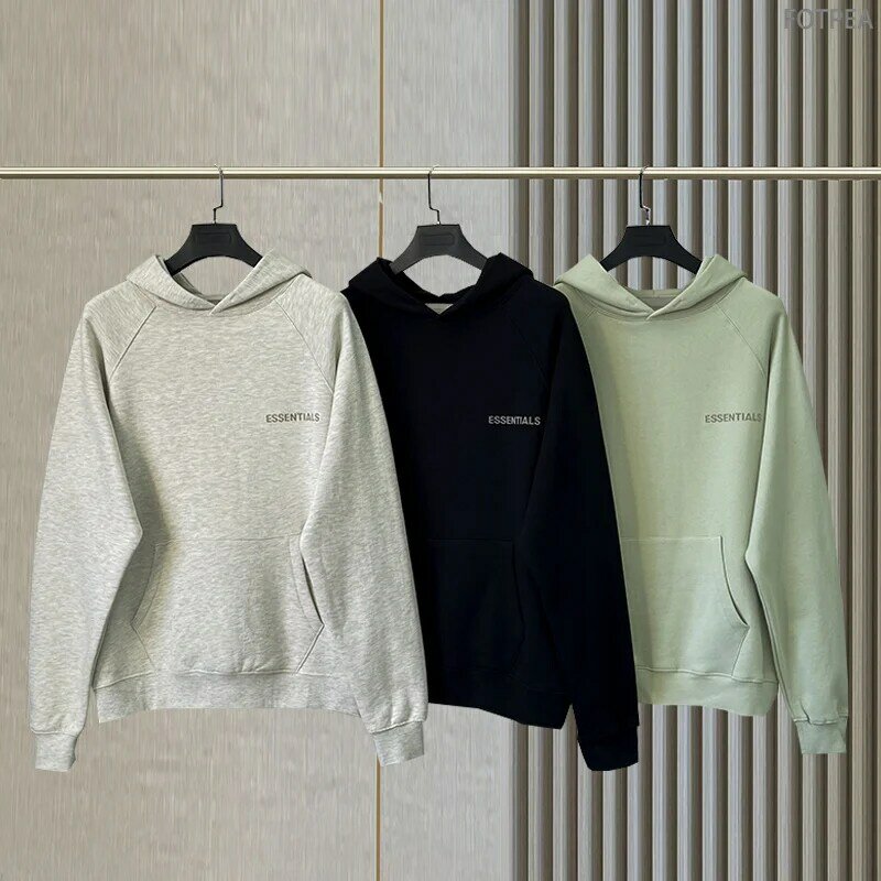 Fw22 nova temporada de moda 8 essentials hoodies reunindo carta camisolas hip hop solto masculino e feminino 100% algodão hoodie