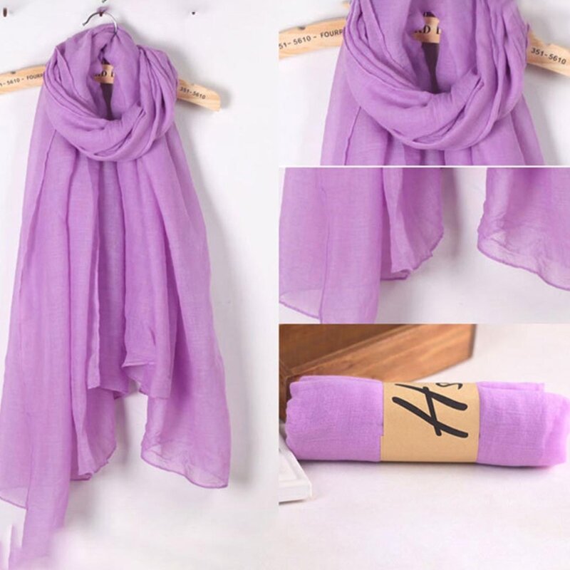 Women Lightweight Super Large Summer Beach Wrap Scarves Solid Color Long Shawl Dropship