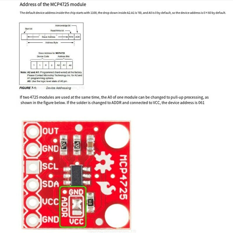 MCP4725 I2C DAC Digital Converter Module Digital To Analong EEPROM Development Board For Arduino Easy To Use