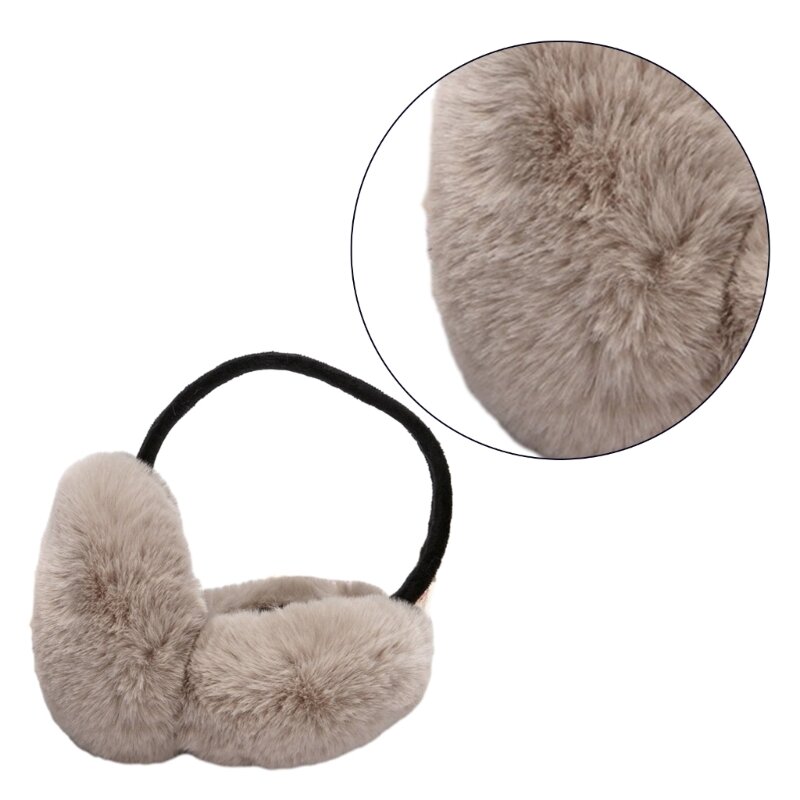 Cache-oreilles unisexe en peluche, protège-oreilles d'hiver pour femmes hommes, résistant au froid, à couleur unie