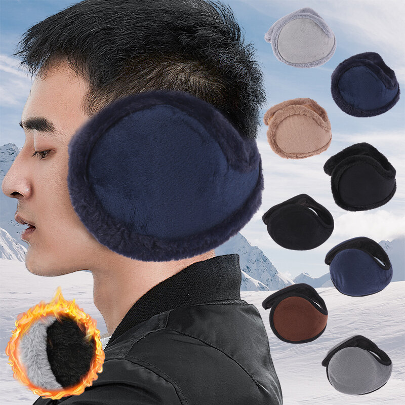 Miękki pluszowy termiczne nauszniki męska zimowa ocieplacz do uszu sportowa wiatroszczelna osłona uszu zimnoodporna