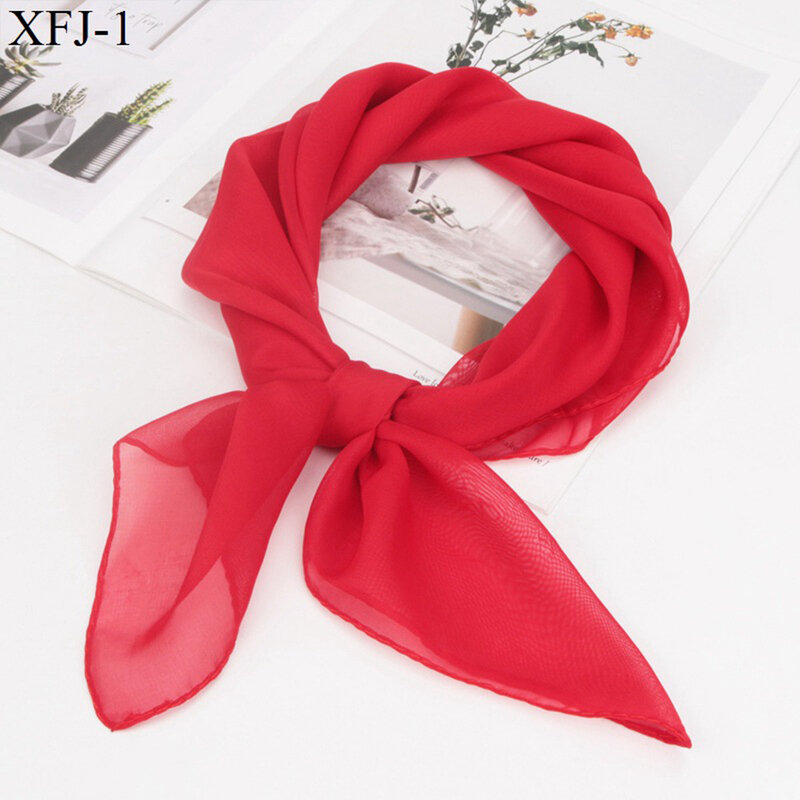 Silk Scarves Hakerchief Medium Size Thin a Soft Silk Feeling Scarf for Hair Wrapping a Sleeping