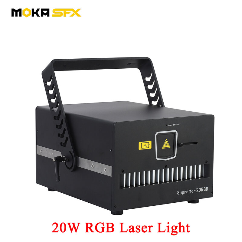 MOKA SFX 20W High Power Laser Light with Flight Case DT50BB ILDA Laser Projector Animation Laser Scanner for Lighting Show