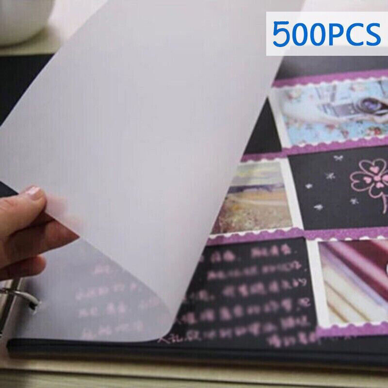 Translúcido Handmade Tracing Paper, Arte Artesanato, Desenho Pad, Caligrafia Livro, Folhas de cópia, Novo, 500 pcs