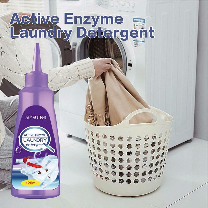 Odzież z aktywnym enzymem odplamiacz 120ml ubrania odplamiacz plama olejowa proszek do prania aktywny enzym plama odzieży