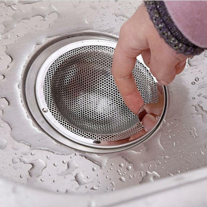 ที่ตะแกรงอ่างน้ำระบายน้ำสำหรับห้องครัวห้องน้ำทำจากสแตนเลสป้องกันการบล็อกเครื่องมือทำครัวอ่างอาบน้ำ