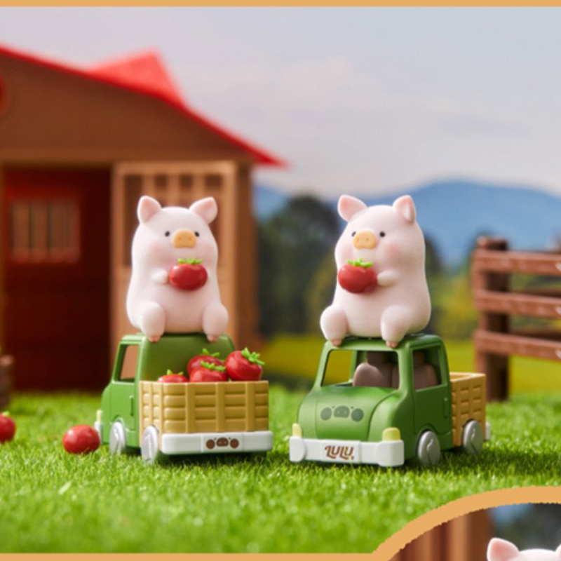 LULU Piggy My Sweet Farm seria pudełko z niespodzianką Kawaii Action figurki zabawki Mystery Box Model lalki Gril prezent urodzinowy Caixas Supresa