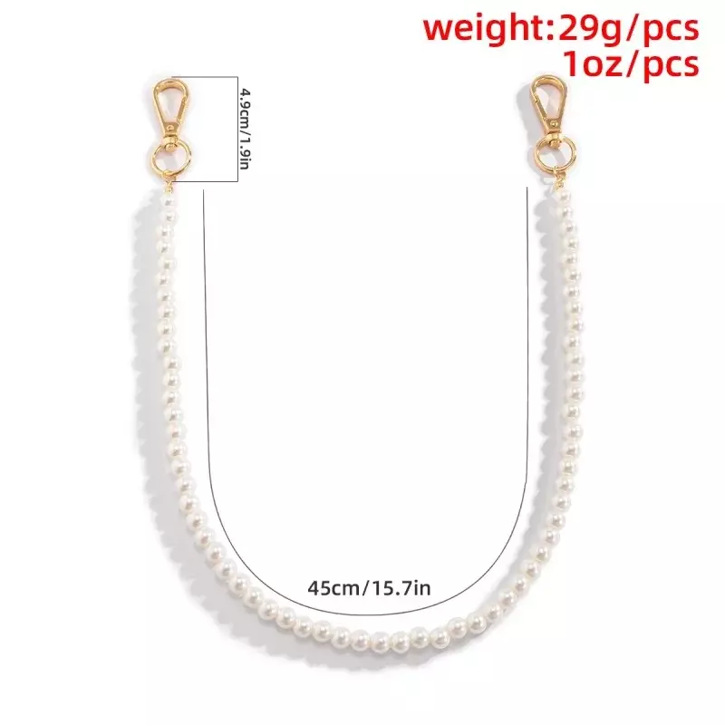 Fashionable And Simple New Retro Imitation Pearl Waist Chain Jeans Key Chain Bag Chain For Men And Women Jewelry Gifts Wholesale