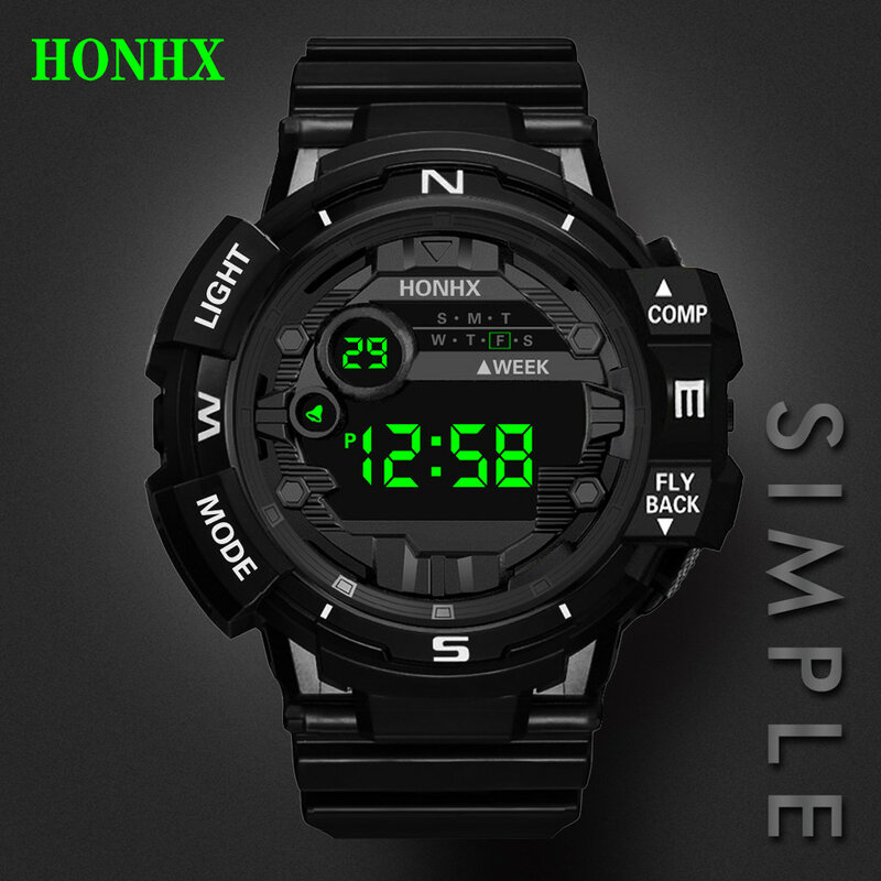 Men'S Luxury Fashion Electronic Watches Mechanical Style Trendy Fashion Watch Men'S Famous Brand Led Digital Wrist Watches