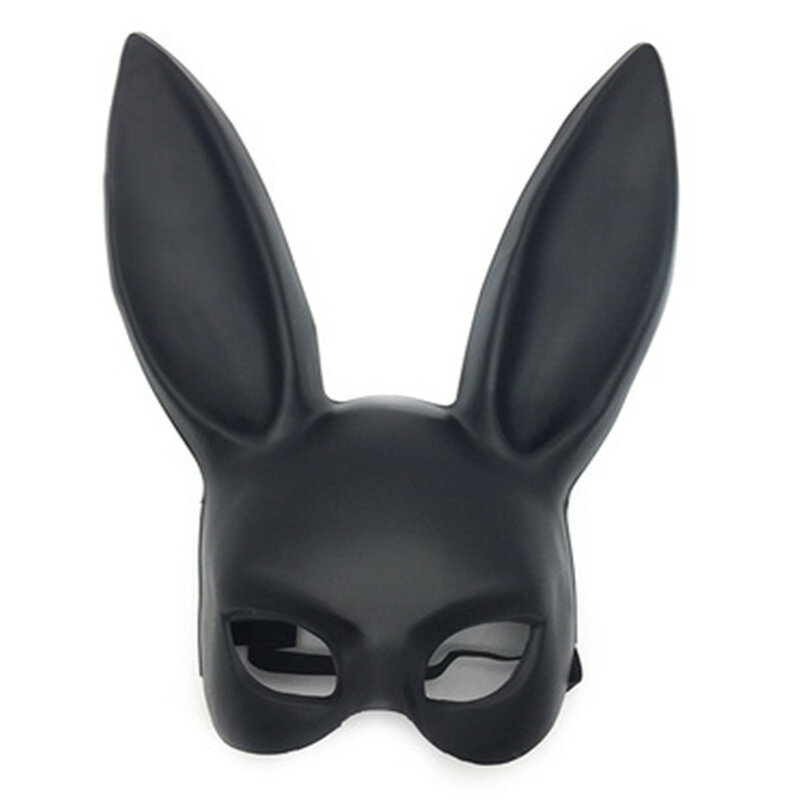 หน้ากากกระต่ายสุดเซ็กซี่สำหรับผู้หญิงหน้ากากหูกระต่ายแบบครึ่งหน้าอุปกรณ์สำหรับงานปาร์ตี้ฮาโลวีน