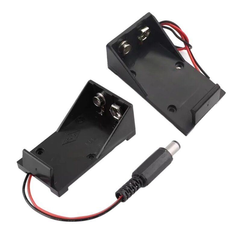 2pcs External Power Solution Box for 9V Batteries Reliable Holder Case