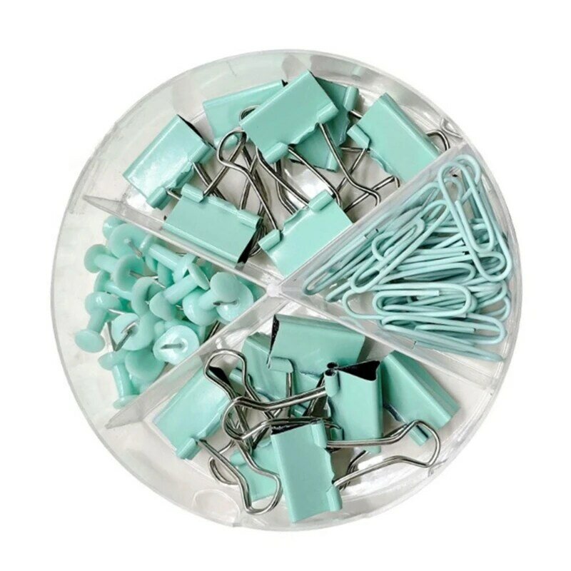 62/116PCS Multifunctional File Clips, Paper Clamps Dovetails Binder Clip Pushpin 594A