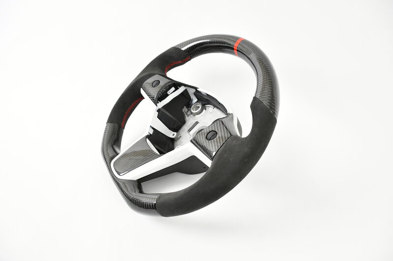 YTcarbon Real Carbon Fiber Volante, personalizado para Tesla Modelo 3 Desempenho