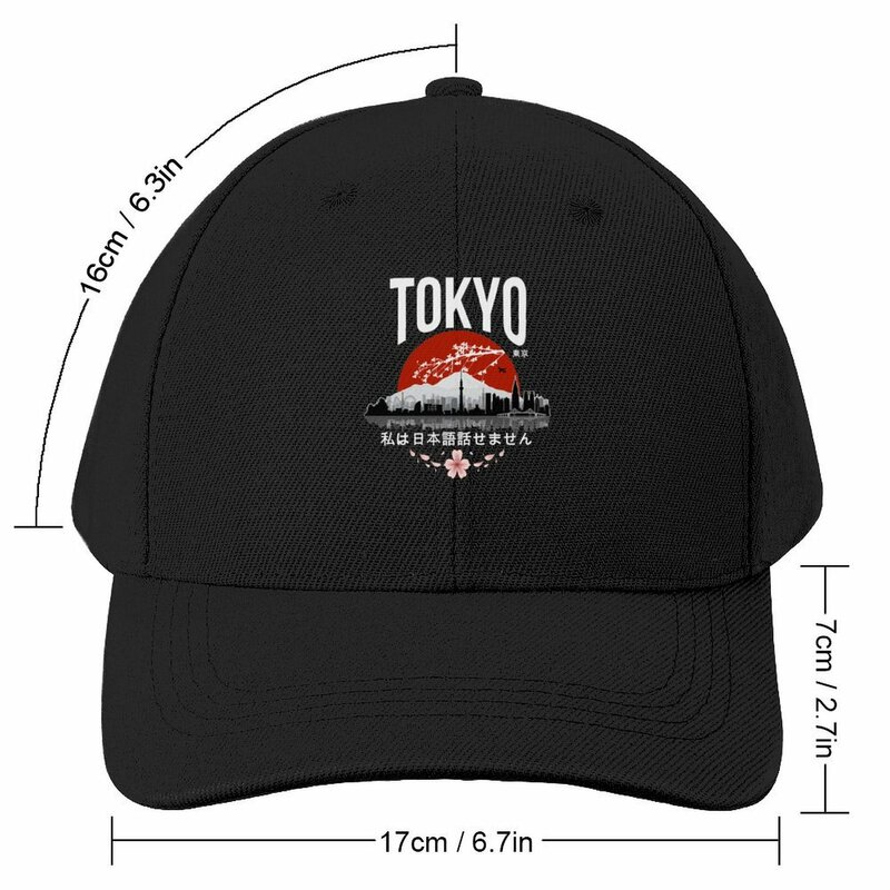 Tokyo - I don't speak-Gorra de béisbol para hombre y mujer, gorra de marca de Hip Hop, gorra de playa, gorra de tenis para hombre y mujer, versión blanca