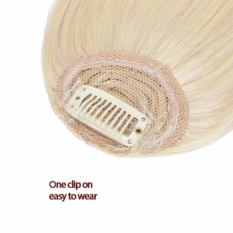 Johanna Choices-Frange de cheveux humains avec temples pour femme, frange légère, clip naturel, morceau de cheveux pour filles, document naturel
