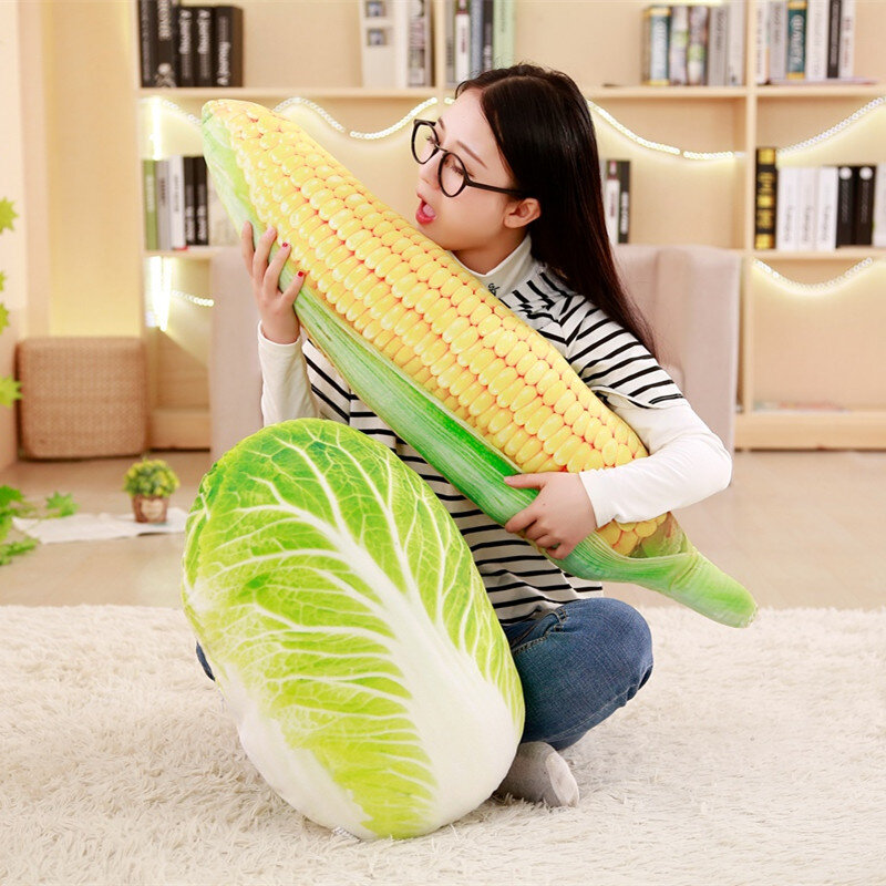 Simulation Vegetables Plush Throw Pillow Cute Stuffed Plants Plushies Doll Cushion Cartoon Soft Kids Babys Toys for Home Decor
