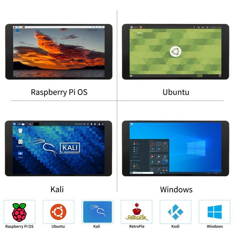コンピューター用のWifi付きHDディスプレイパネル,Linux,Android Windows, 1920x1080, 5.5インチ