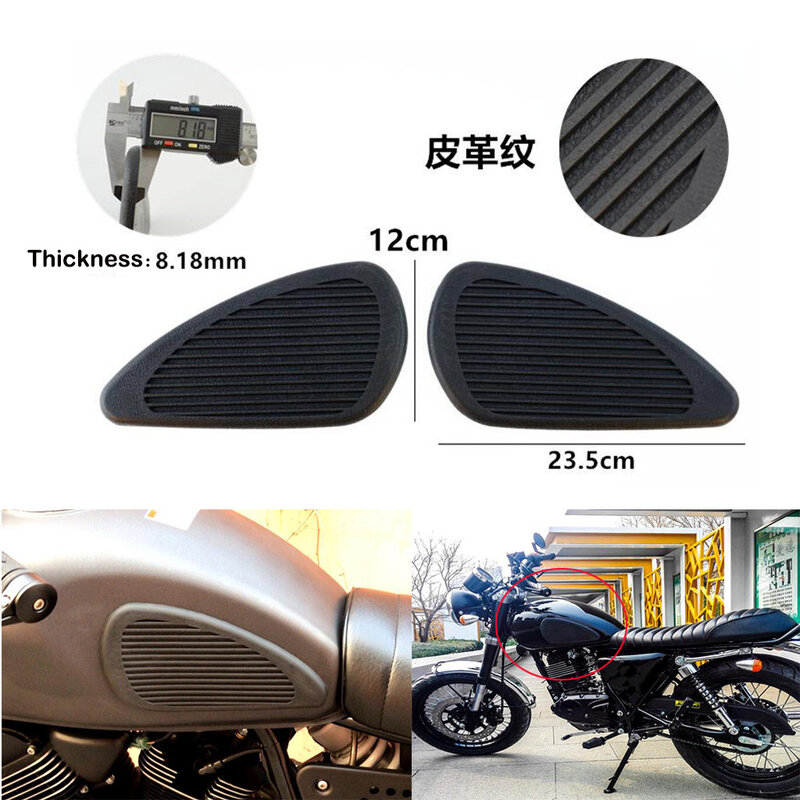 Motorcycle Dirt Bike Tank Pad Traction Side Fuel Grip Decal Protector QM125 QM 125 Gas Tank Protectors