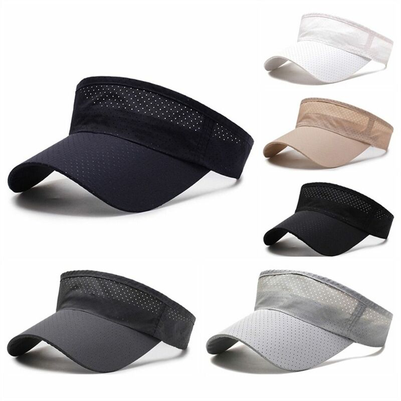 Berretto da corsa regolabile cappelli da sole protezione UV asciugatura rapida tappo superiore vuoto traspirante comodo cappello da Tennis estivo
