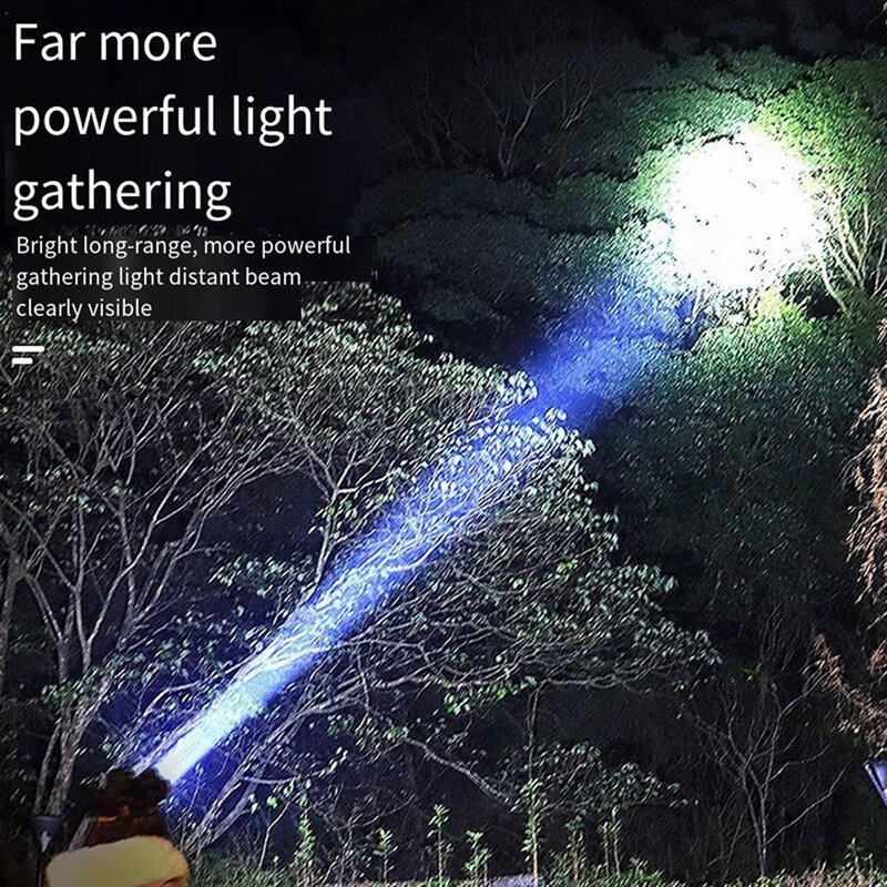 Faro a LED ad alta potenza forte faro impermeabile da pesca a lungo raggio Super luminoso