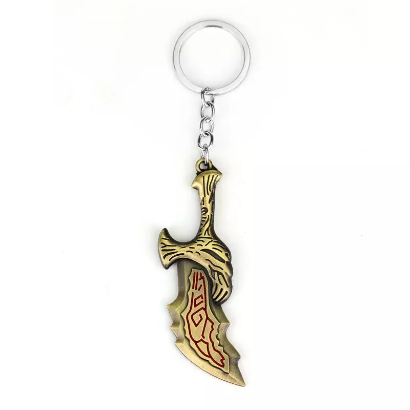 God of War Ragnarok Kratos The Blades of Chaos Leviathan Axe Blade of Olympus Keychain Necklace Game Cosplay Accessories Jewelry