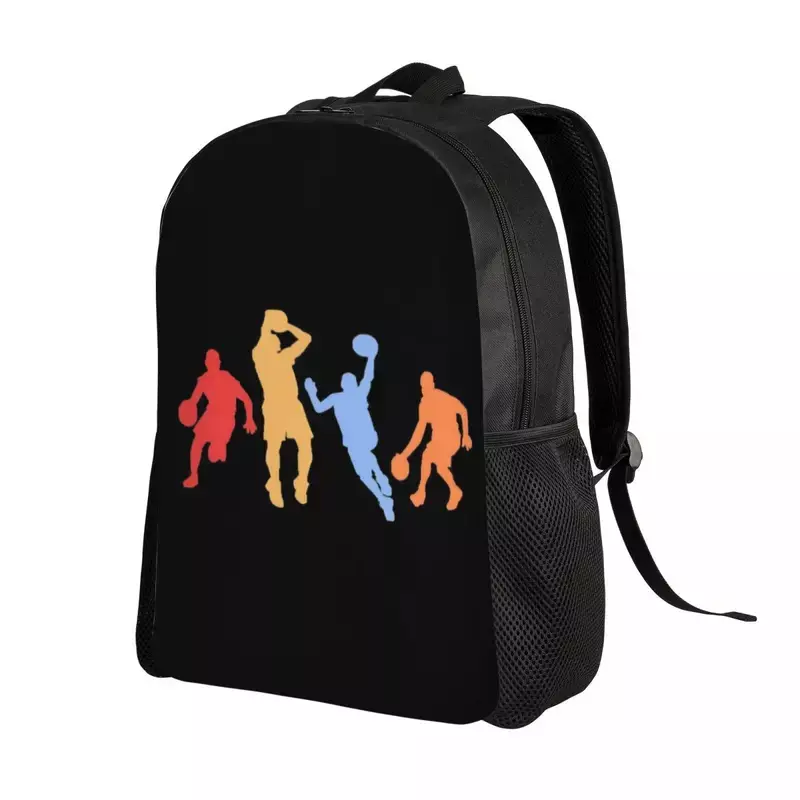 Sacs à dos de basket-ball rétro vintage pour garçons et filles, sacs de voyage, cartable pour ordinateur portable de 15 pouces, couleurs plus tard, sports, collège, école