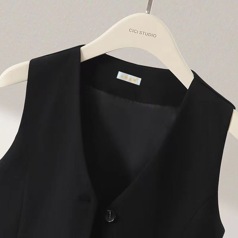 Workwear Vest Women's Suit Jacket Spring/Summer 2024 New slim Sleeveless Coat Single Breasted Female Short Waistcoat Tops